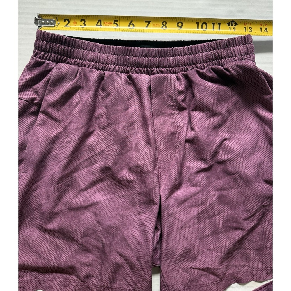 Men's Lululemon Channel Cross 7" Inch Lined Swim Shorts Plum Mesh Size Medium - Picture 4 of 10